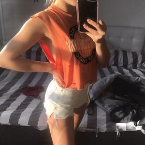 Distressed Cropped Top